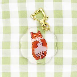 orange loaf cat keychain