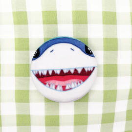 Big Head Shark Badge