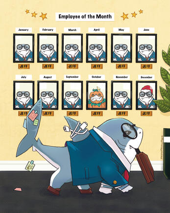 Business Shark Print